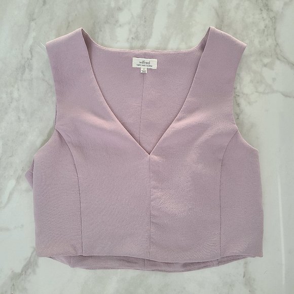Aritzia Wilfred Dauphine Crop Blouse - Picture 1 of 8